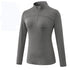Winter Women's Stand Collar Running Yoga Stretchy Sweatshirts