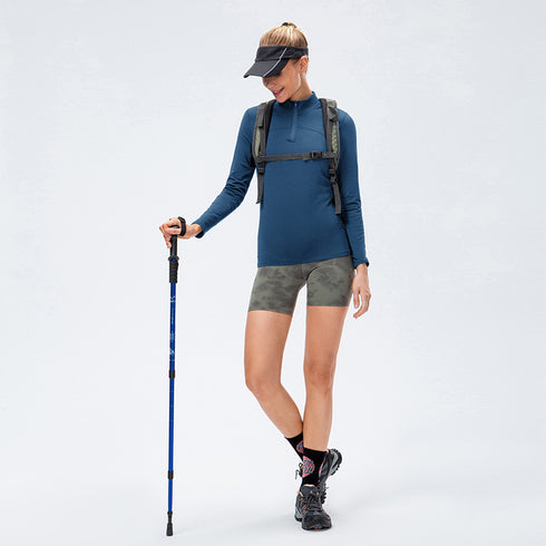 Winter Women's Stand Collar Running Yoga Stretchy Sweatshirts