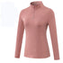 Winter Women's Stand Collar Running Yoga Stretchy Sweatshirts