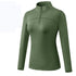 Winter Women's Stand Collar Running Yoga Stretchy Sweatshirts