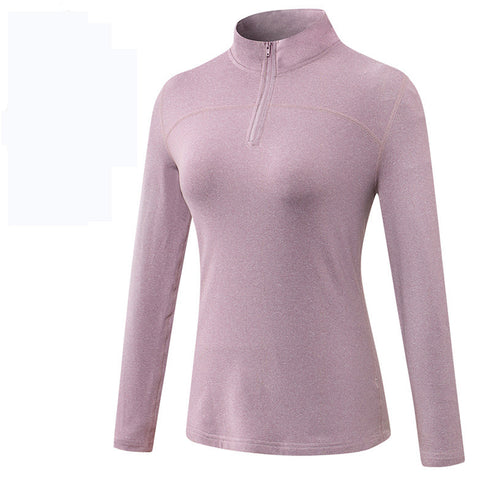 Winter Women's Stand Collar Running Yoga Stretchy Sweatshirts
