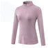 Winter Women's Stand Collar Running Yoga Stretchy Sweatshirts