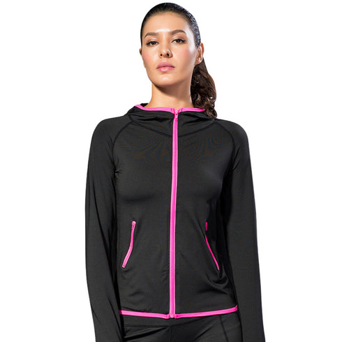 Winter Women's Workout Zipper hooded Running Jacket