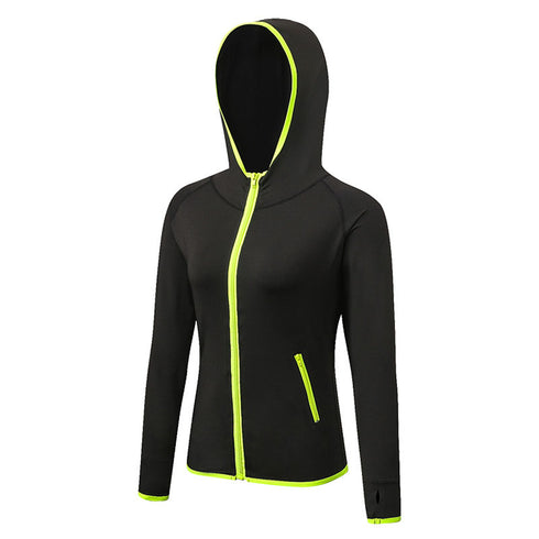 Winter Women's Workout Zipper hooded Running Jacket
