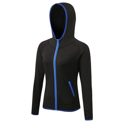Winter Women's Workout Zipper hooded Running Jacket