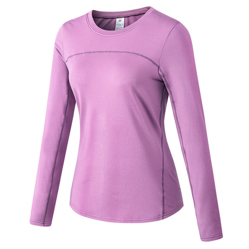 Winter Women's Yoga Fitness Running Long Sleeve Stretchy Shirt