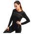 Winter Women's Yoga Fitness Running Long Sleeve Stretchy Shirt
