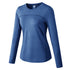 Winter Women's Yoga Fitness Running Long Sleeve Stretchy Shirt