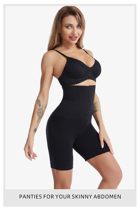 Women's 2 Rows Clasp Tummy Control Butt Lifters Body Shaper