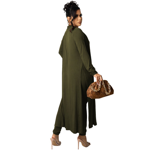 Women's 3 Piece Lounge Set V-neck Vests Pants Suit