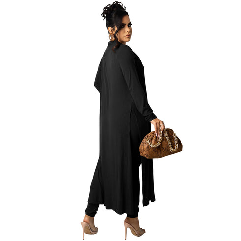 Women's 3 Piece Lounge Set V-neck Vests Pants Suit