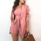 Women's 3 Piece Lounge Set Vest High Waist Shorts Suit