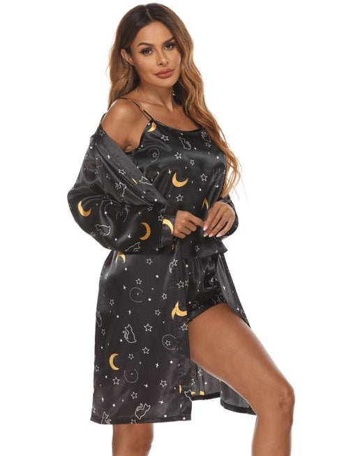 Women's 3 Piece loungewear Vest Shorts Pajama Sets