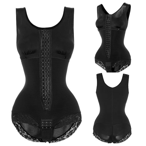 Women's 3 Rows Clasp Bodysuit Full Body Shapewear
