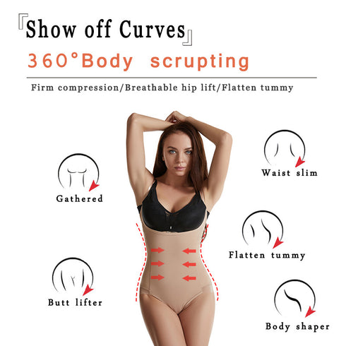 Women's Abdomen Control Adjustable Crotch Space Bodysuits