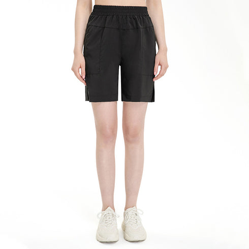Women's Activewear Exercise Running Elastic Waist Loose Shorts