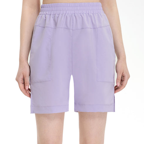Women's Activewear Exercise Running Elastic Waist Loose Shorts