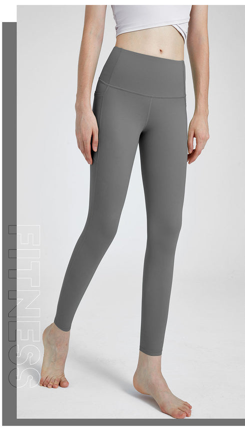 Women's Activewear Hi-Waist Skinny Pants with Pocket