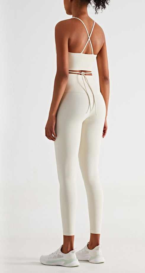 Women's Activewear Sets Sports Criss Cross Back Tank Pants Suit