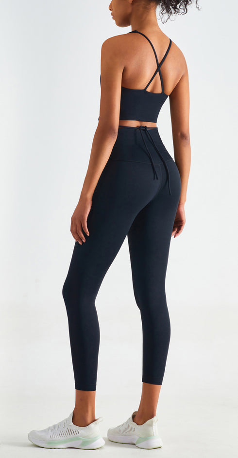 Women's Activewear Sets Sports Criss Cross Back Tank Pants Suit