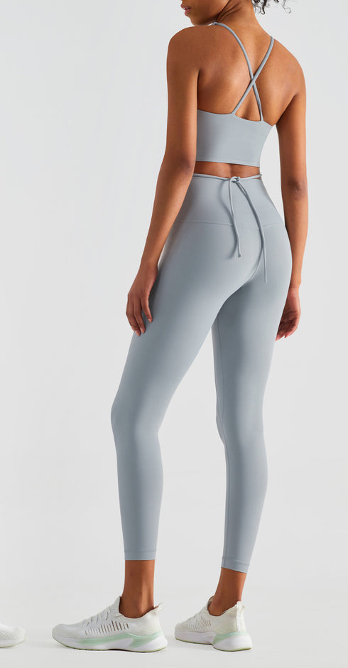 Women's Activewear Sets Sports Criss Cross Back Tank Pants Suit