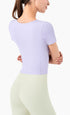 Women's Activewear Short Sleeve V-Neck Slim Running Fitness T-Shirt