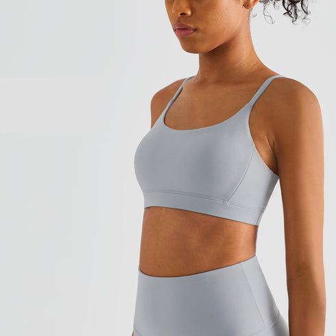 Women's Activewear Spaghetti Strap V Back Fitness Bra