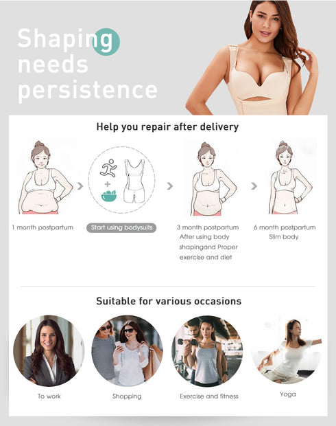 Women's Adjustable Broad Straps Plus Size Fajas Colombianas Body Shaper