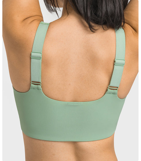 Women's Adjustable Straps U Back Fitness Sports Bras
