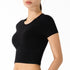Women's Athletic Fitness Breathable Round Neck Slim T-Shirt