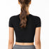 Women's Athletic Fitness Breathable Round Neck Slim T-Shirt