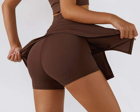 Women's Athletic Fitness Tennis Skirt Breathable Short Skirt