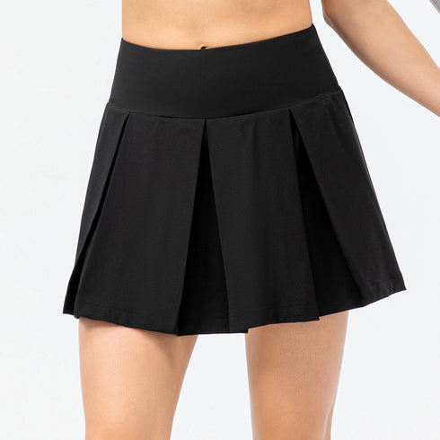 Women's Athletic High Waist Pleated Tennis Skirt Lining Shorts