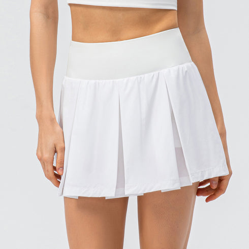 Women's Athletic High Waist Pleated Tennis Skirt Lining Shorts