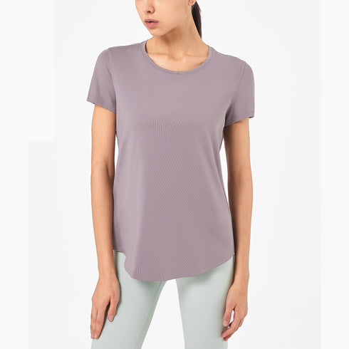 Women's Athletic Quick Dry Short Sleeve Yoga Loose T-Shirt
