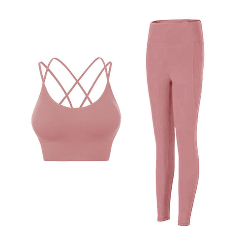 Women's Athletic Running Bra High Waist Yoga Pant Suits