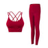 Women's Athletic Running Bra High Waist Yoga Pant Suits