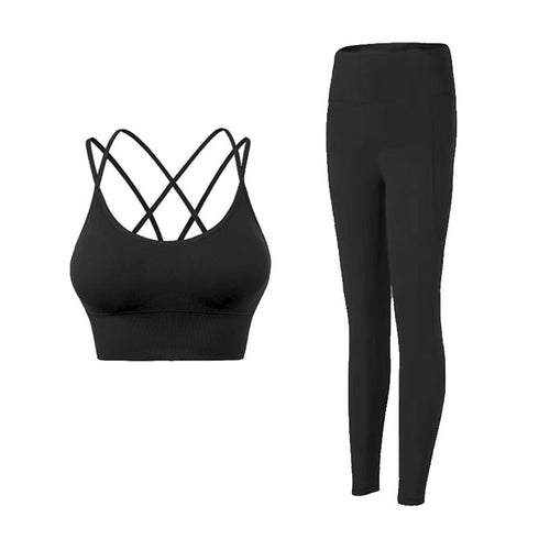 Women's Athletic Running Bra High Waist Yoga Pant Suits