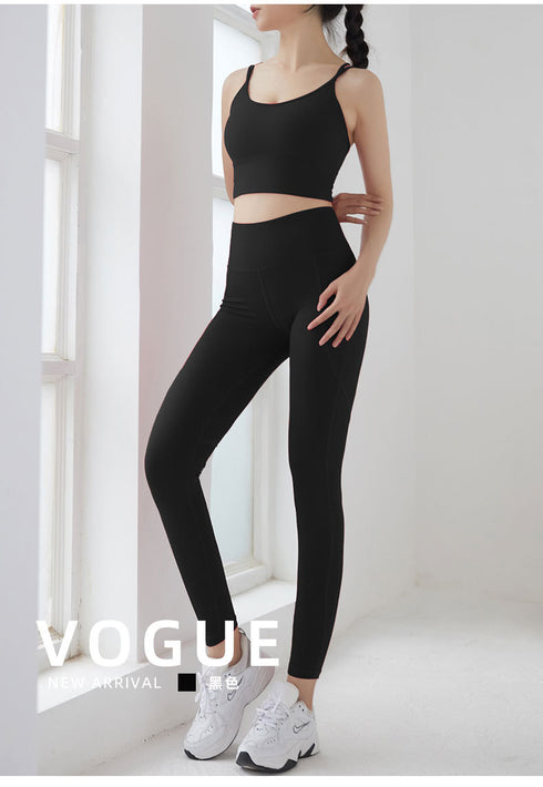 Women's Athletic Running Bra High Waist Yoga Pant Suits