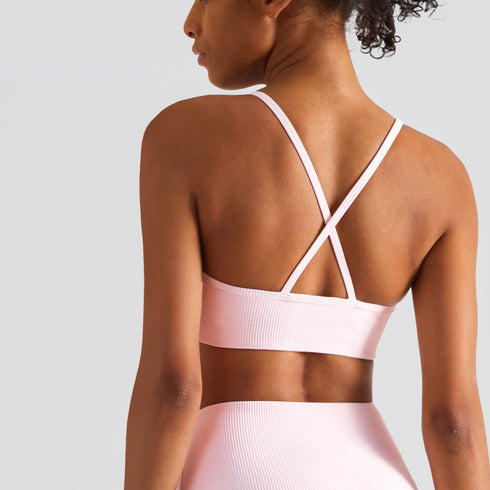 Women's Athletic Running Crisscross Back Sports Bra