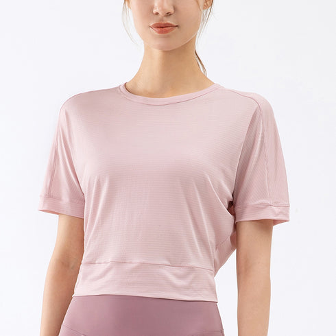 Women's Athletic Short Sleeve Loose Outdoor Running T-Shirt