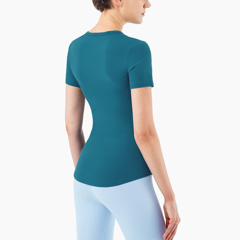 Women's Athletic Short Sleeve Yoga Slim Quick Dry T-Shirt