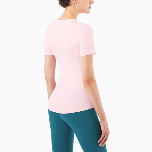 Women's Athletic Short Sleeve Yoga Slim Quick Dry T-Shirt