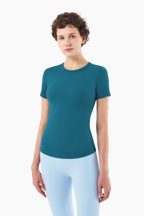 Women's Athletic Short Sleeve Yoga Slim Quick Dry T-Shirt