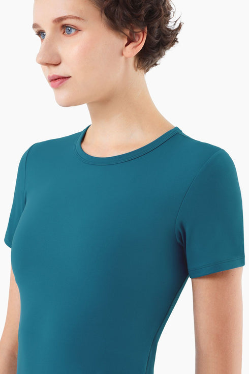 Women's Athletic Short Sleeve Yoga Slim Quick Dry T-Shirt