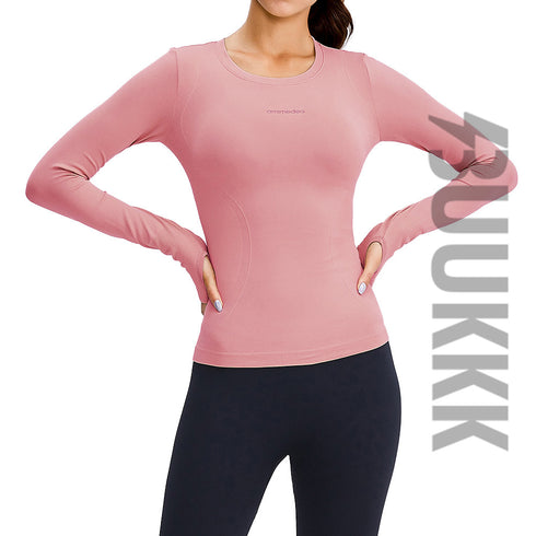 Women's Athletic Skinny Round Neck Breathable Sweatshirts