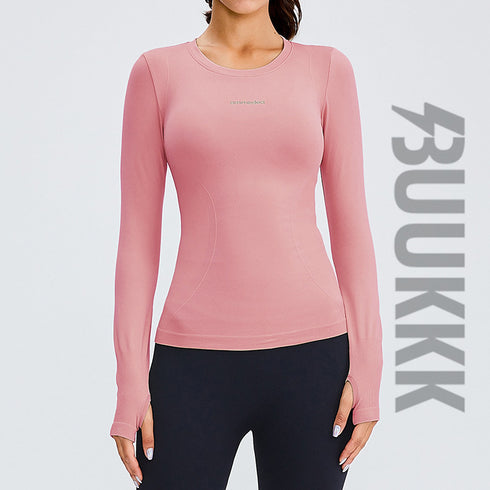 Women's Athletic Skinny Round Neck Breathable Sweatshirts