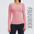Women's Athletic Skinny Round Neck Breathable Sweatshirts