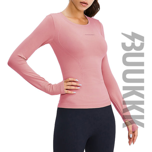 Women's Athletic Skinny Round Neck Breathable Sweatshirts