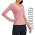 Women's Athletic Skinny Round Neck Breathable Sweatshirts
